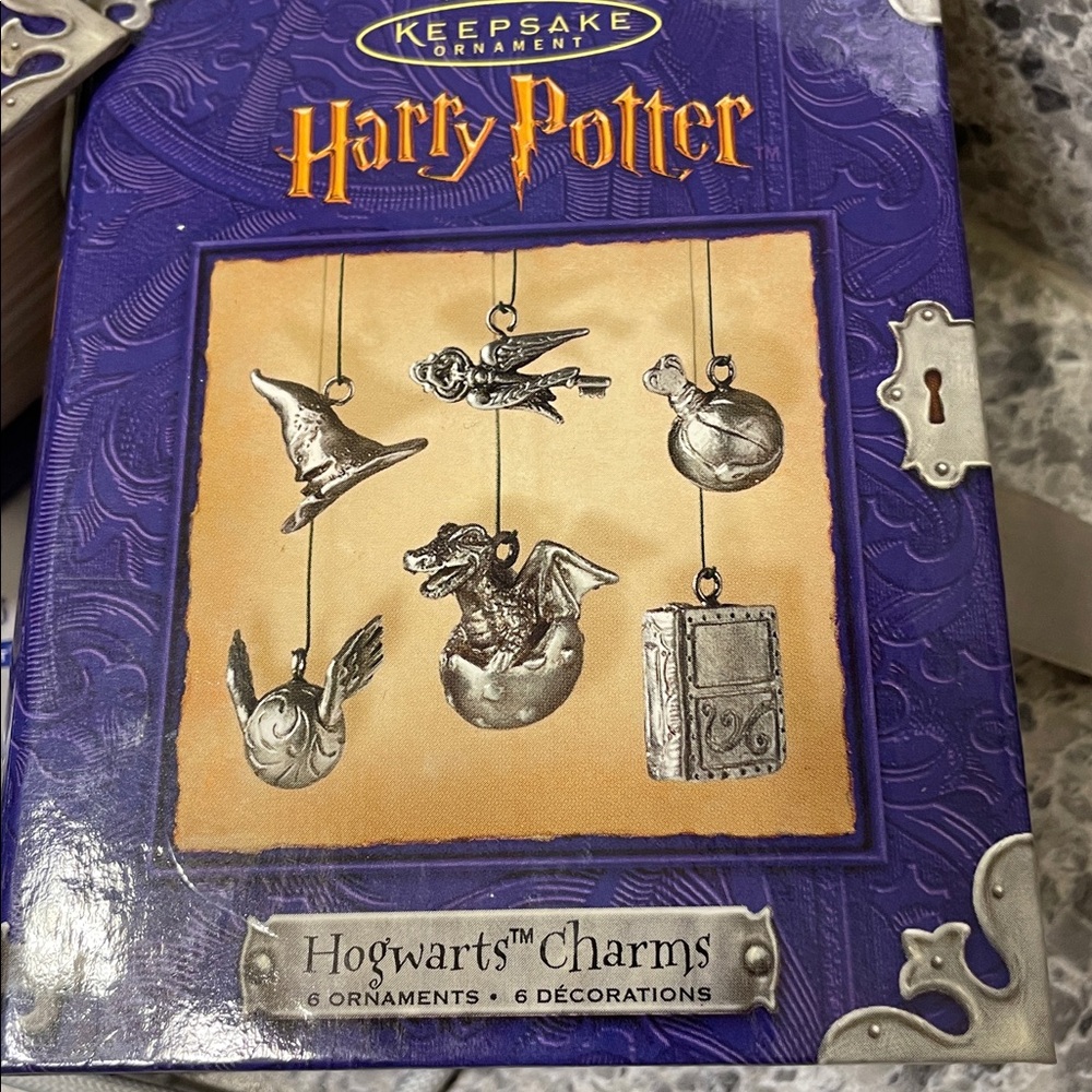 Hallmark Harry Potter Keepsake ornament Hogwarts charms set of 6 Ornaments NEW - Picture 2 of 4